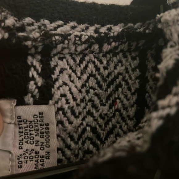 Men’s Earth Rags Long Sleeve pull over hoodie size XL black/white plaid - Picture 3 of 3